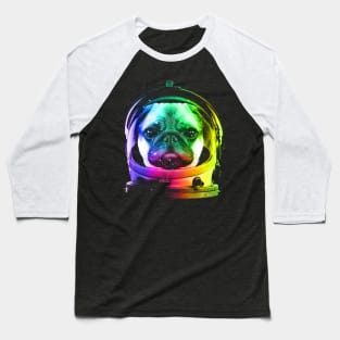 Astronaut Pug Baseball T-Shirt